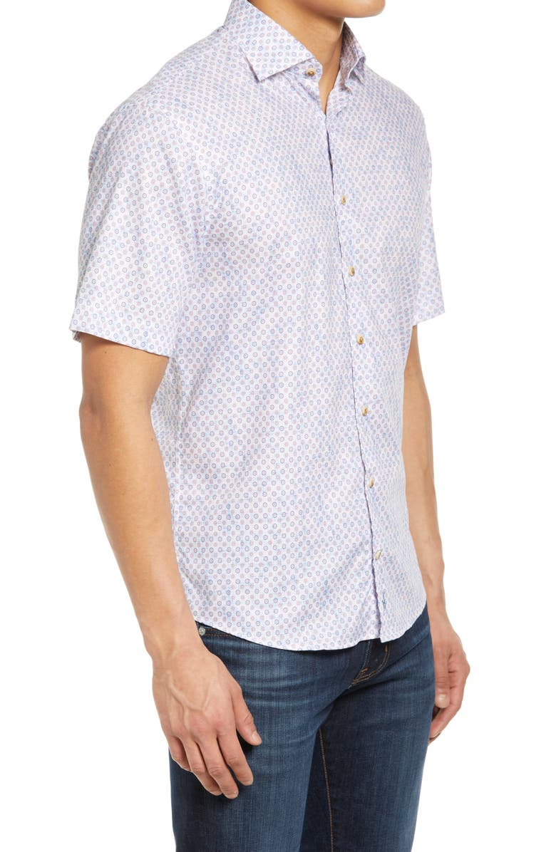 johnnie-O Ida Short Sleeve Button-Up Shirt, Alternate, color, 