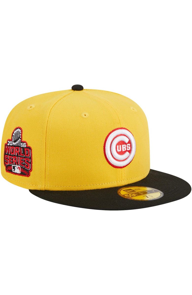New Era Men's New Era Yellow/Black Chicago Cubs Grilled 59FIFTY Fitted Hat, Main, color, Yellow
