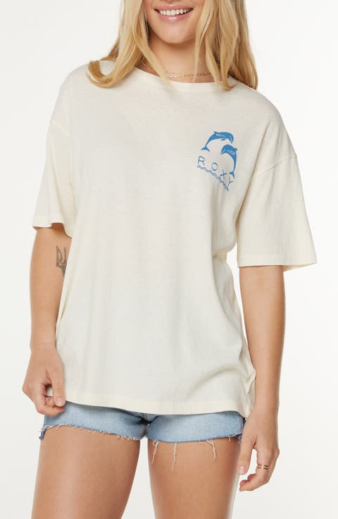 Sunset Dreams Oversize Cotton Graphic T-Shirt