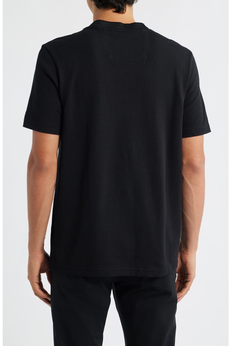 Taddy Cotton Piqué T-Shirt, Alternate, color, BLACK
