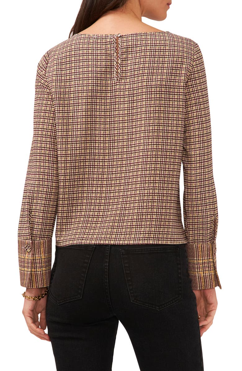 Vince Camuto Plaid Blouse, Alternate, color, 