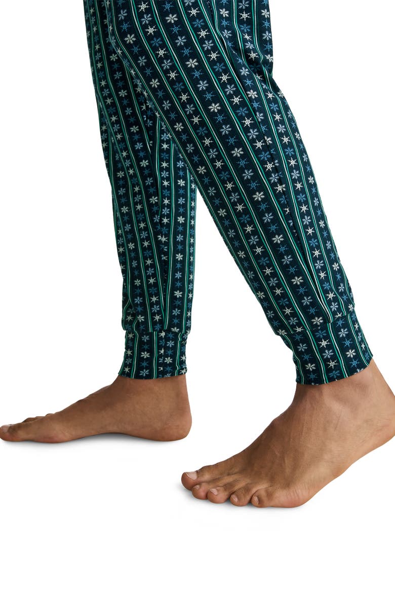 Men's Ultra Soft Cooling Sleep Jogger, Alternate, color, Blue Snowflake