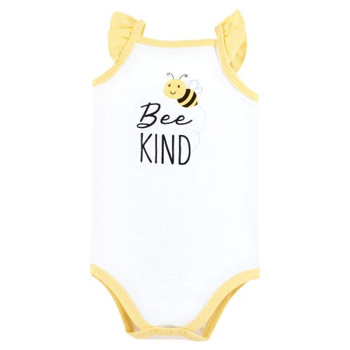 Hudson Baby Soft Cotton Sleeveless Bodysuit In Yellow