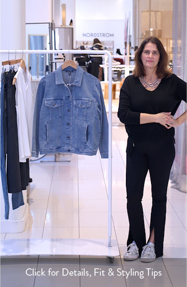 Stretch Organic Cotton Blend Denim Jacket, sales video thumbnail