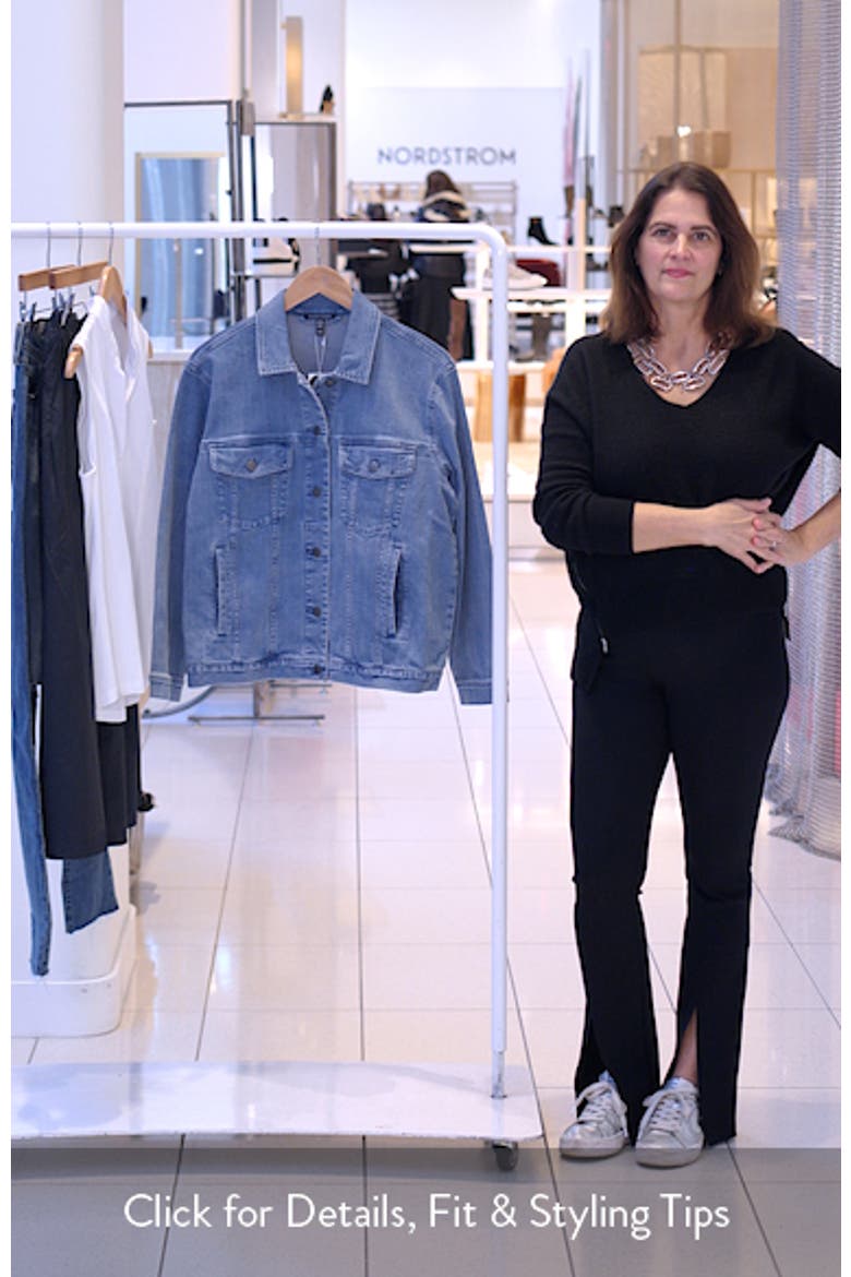 Stretch Organic Cotton Blend Denim Jacket video