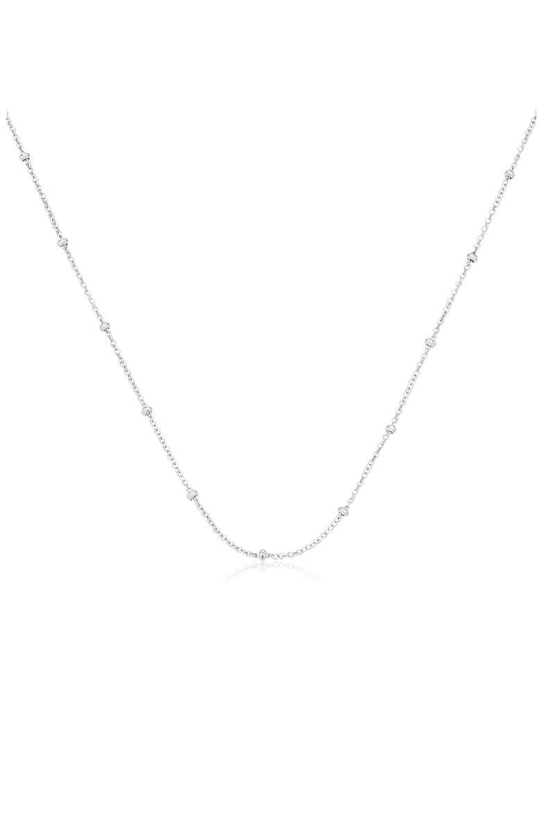 16-Inch Fine Bead Station Necklace, Alternate, color, SILVER