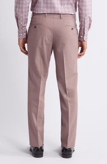 Genius Virgin Wool Blend Flat Front Dress Pants