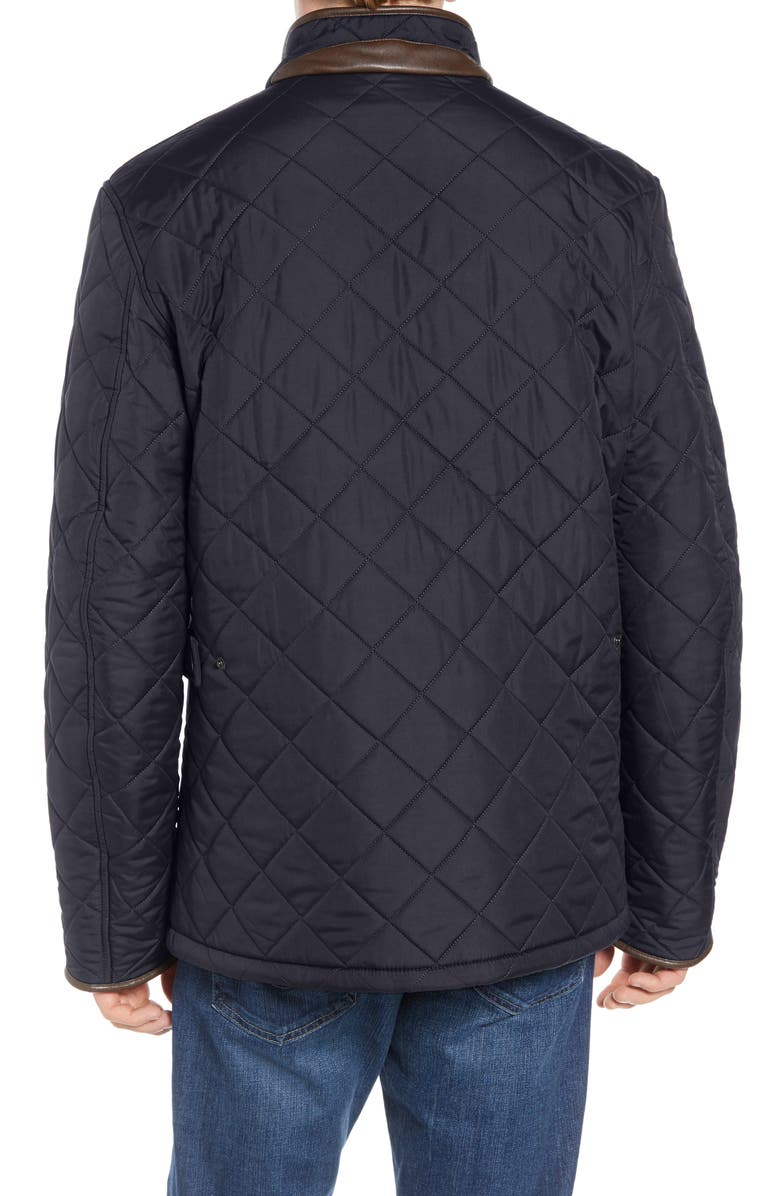 Barbour Powell Diamond Quilted Jacket, Alternate, color, Navy