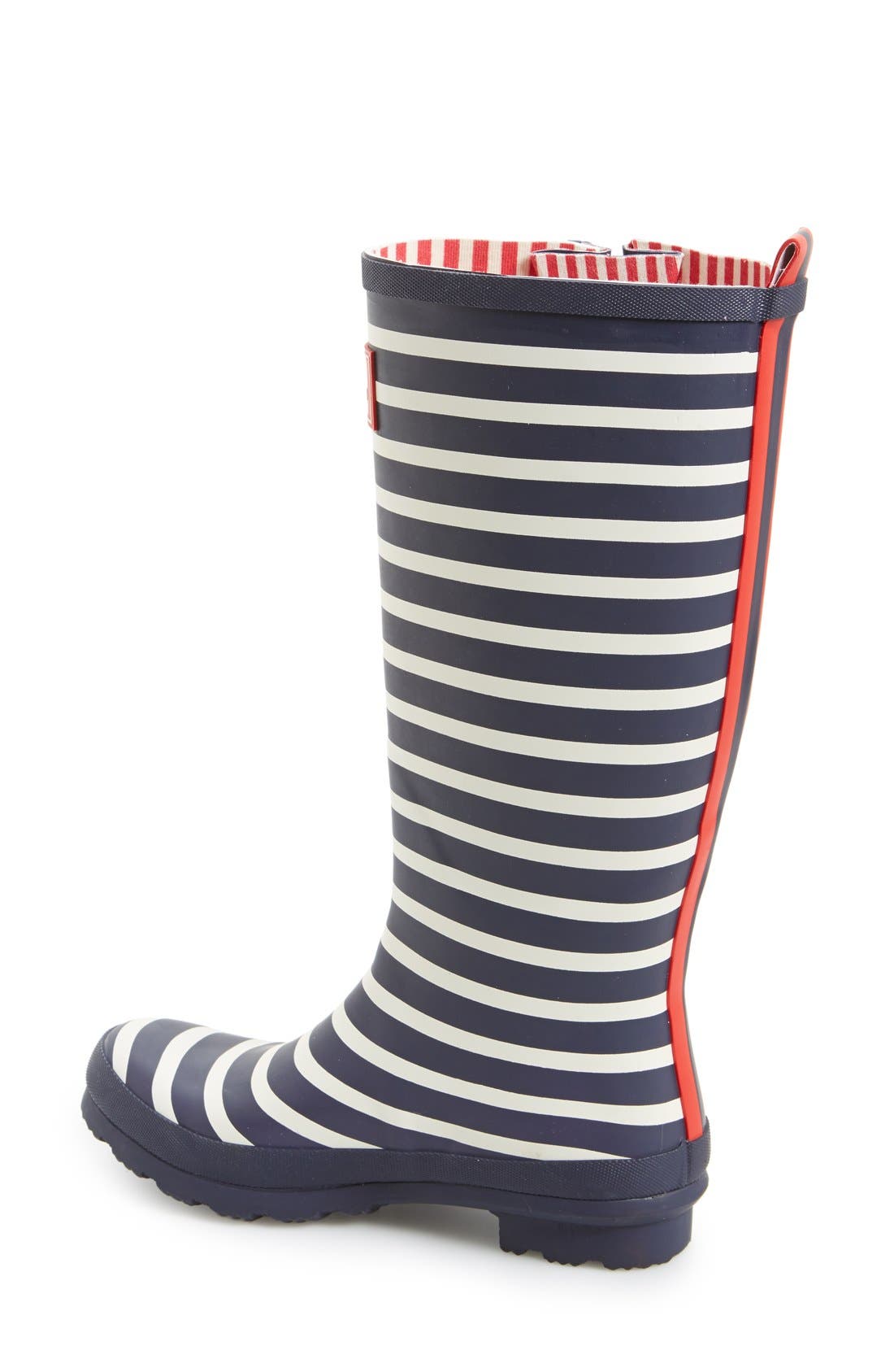 'Wellyprint' Rain Boot, Alternate, color, NAVY STRIPE