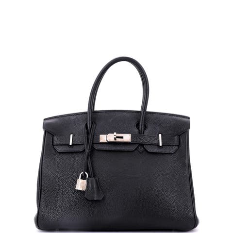 Birkin Handbag Blue Togo with Palladium Hardware 30