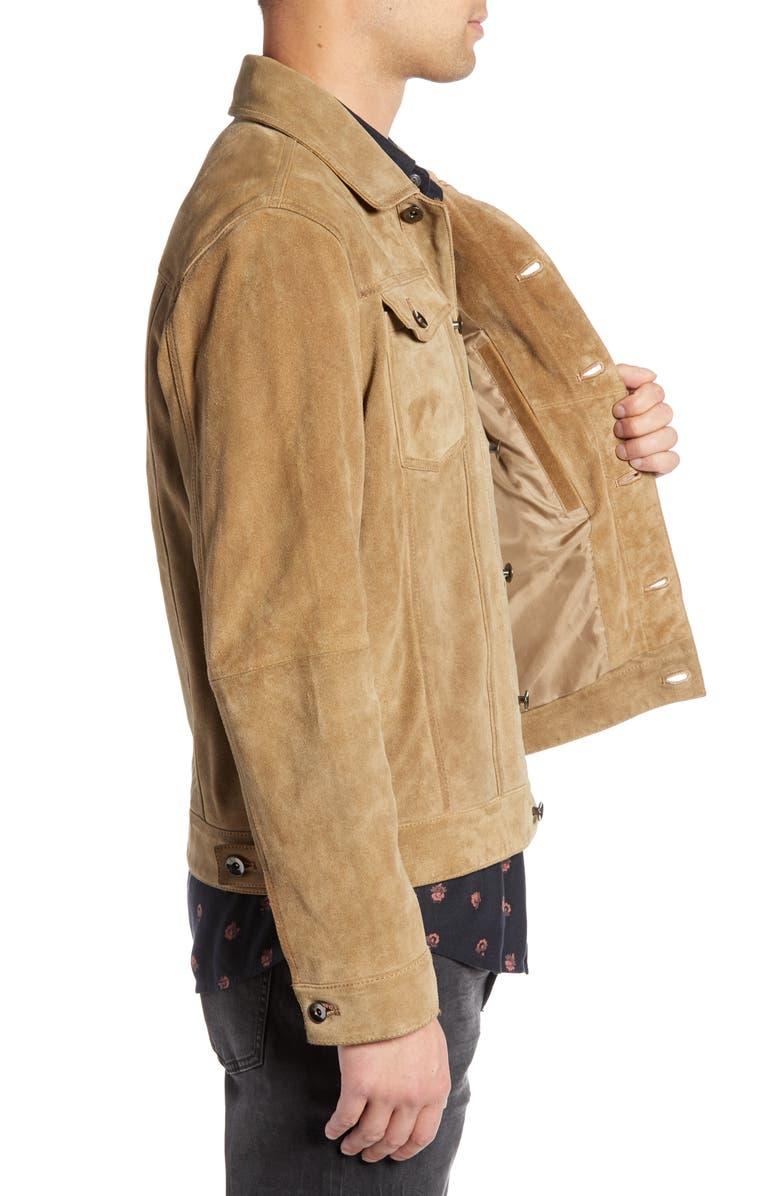 Treasure & Bond Suede Trucker Jacket, Alternate, color,