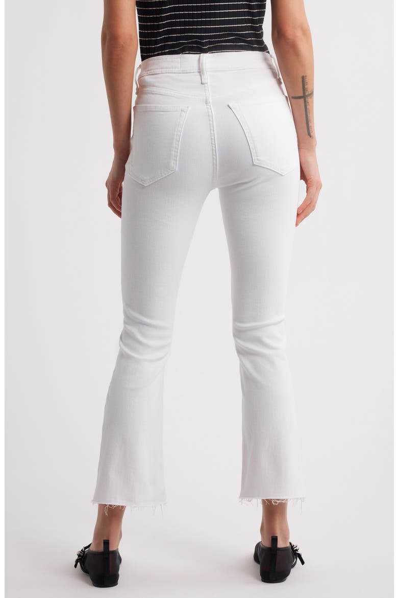 Flexi Peyton Raw Hem Ankle Bootcut Jeans, Alternate, color, OPTIC WHITE