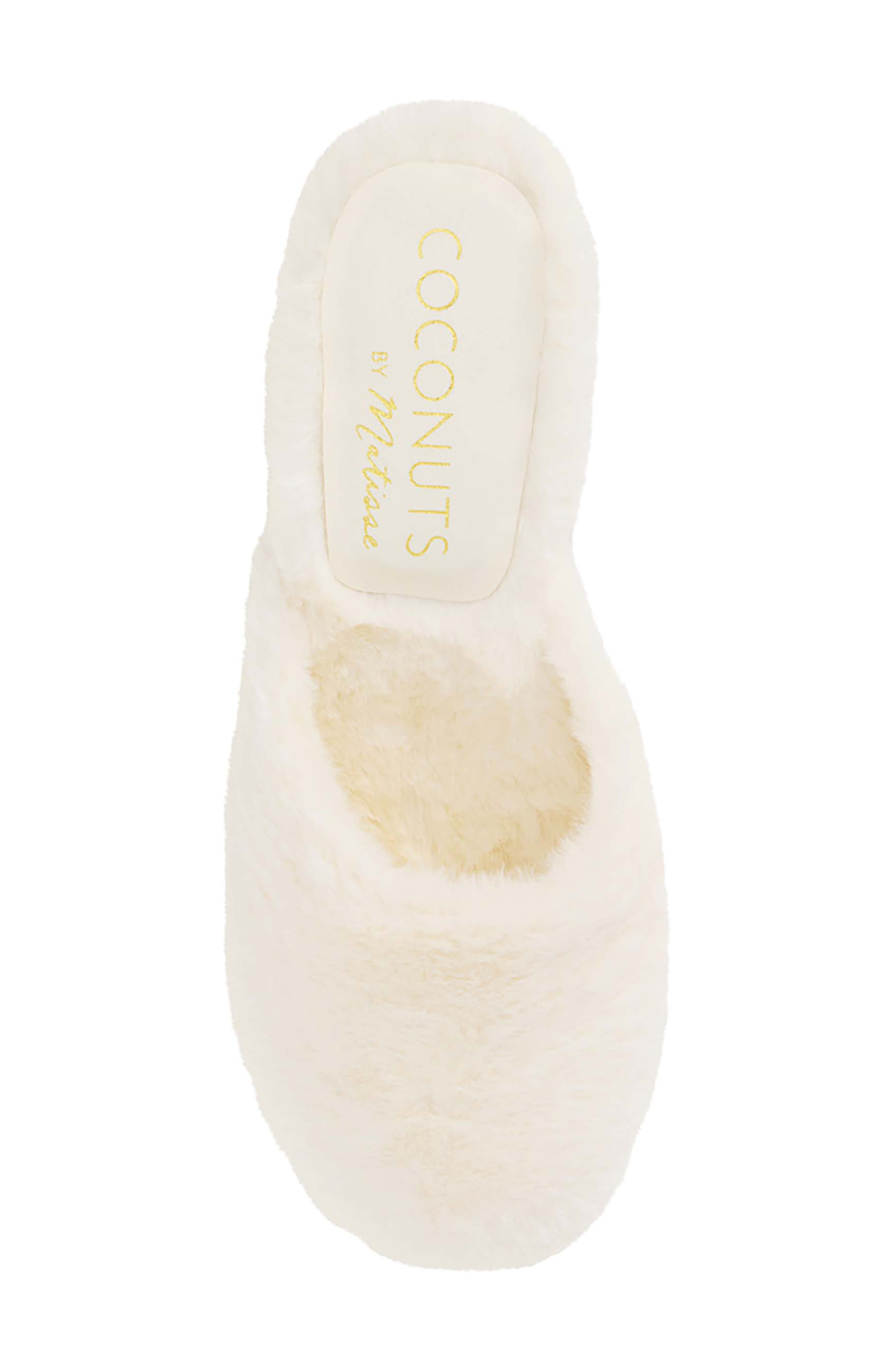 Coconuts by Matisse Teddy Faux Fur Mule, Alternate, color, White