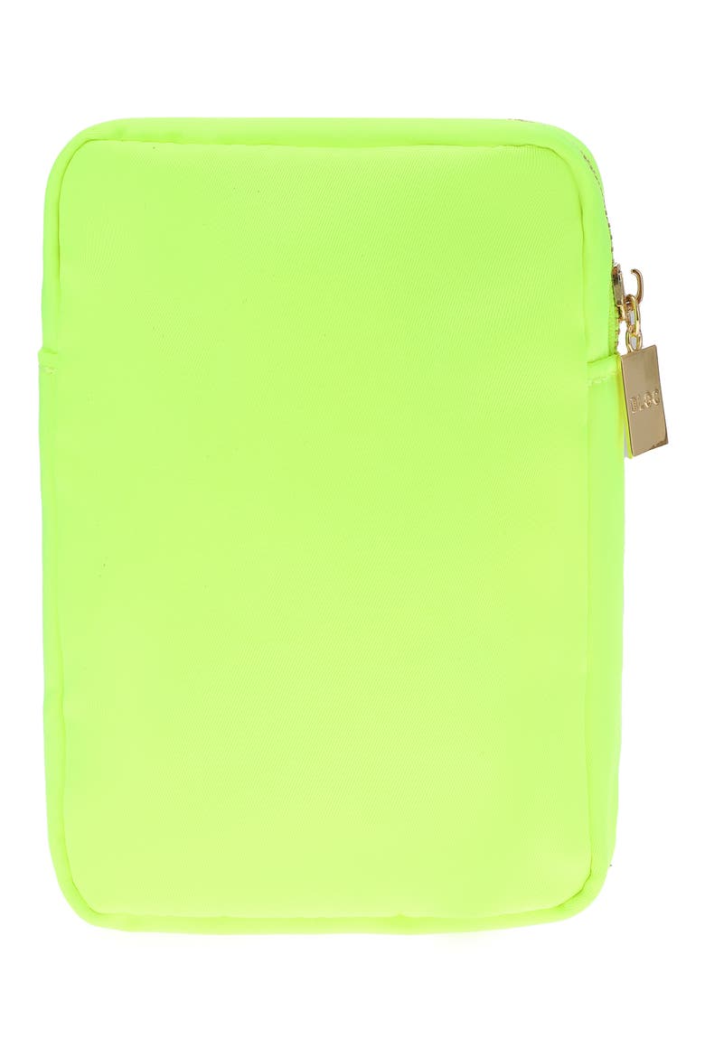 Mini Lightning Bolt Cosmetics Bag, Alternate, color, NEON YELLOW