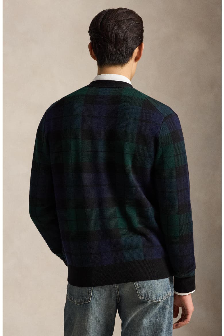 Plaid Wool Cardigan, Alternate, color, MULTI