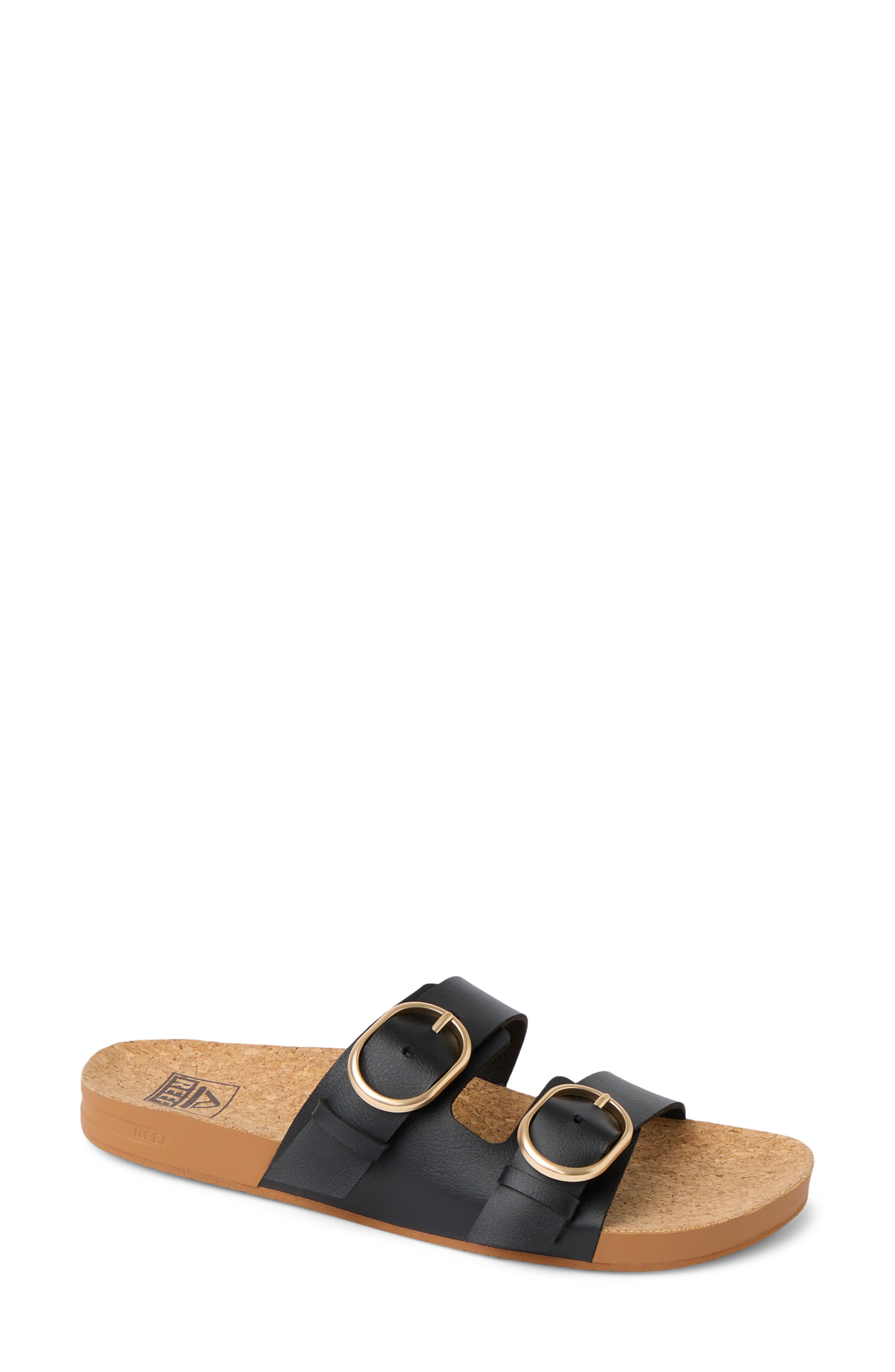 Reef Vista Kara Two-Strap Sandal, Main, color, Black