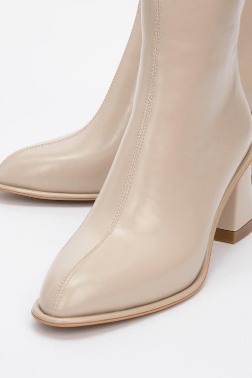 Prologue Shoes Maura Block Heel Boot In Brown