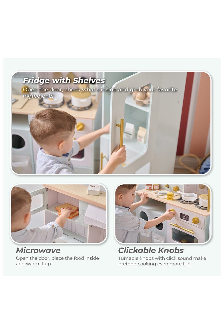 Little Chef Savannah Play Kitchen & Accessories, Alternate, color, GREEN