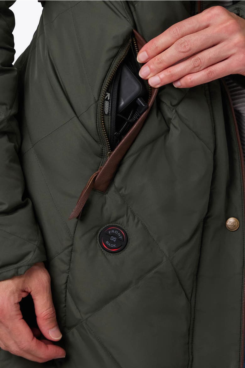 Women's Carlyle Heated Jacket, Alternate, color, Forest Green