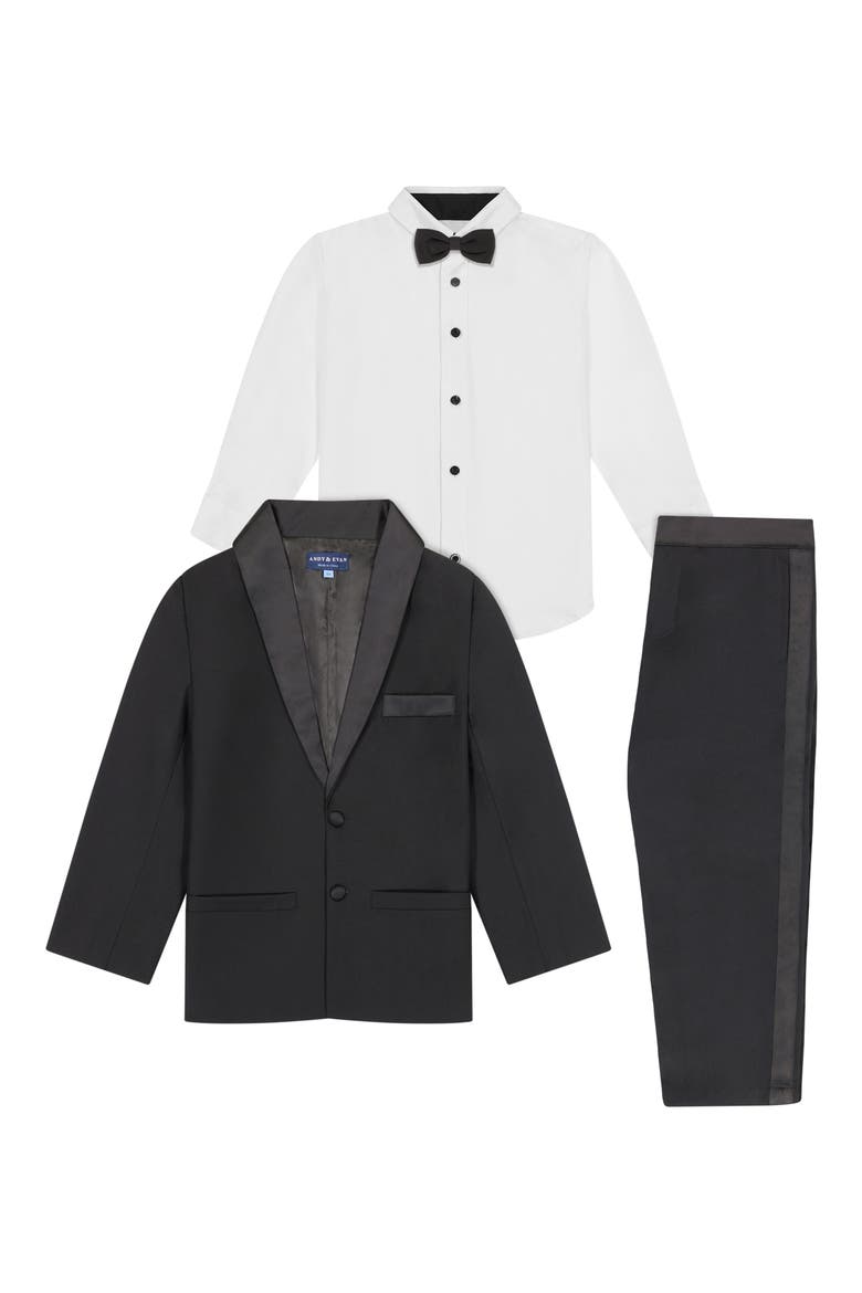 Four-Piece Tuxedo Set, Alternate, color, BLACK
