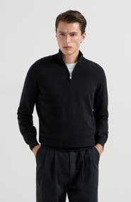 Brunello Cucinelli Cashmere sweater with half zip