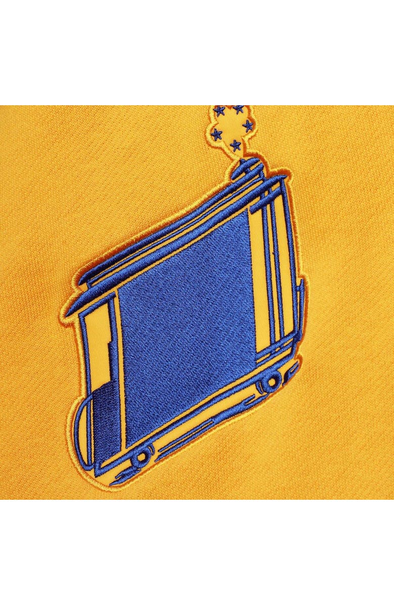 Mitchell & Ness Men's Mitchell & Ness Royal San Francisco Warriors Hardwood Classics 75th Anniversary Colorblock Pullover Hoodie, Alternate, color, Royal