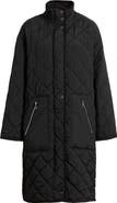 Bernardo Quilted Long Coat