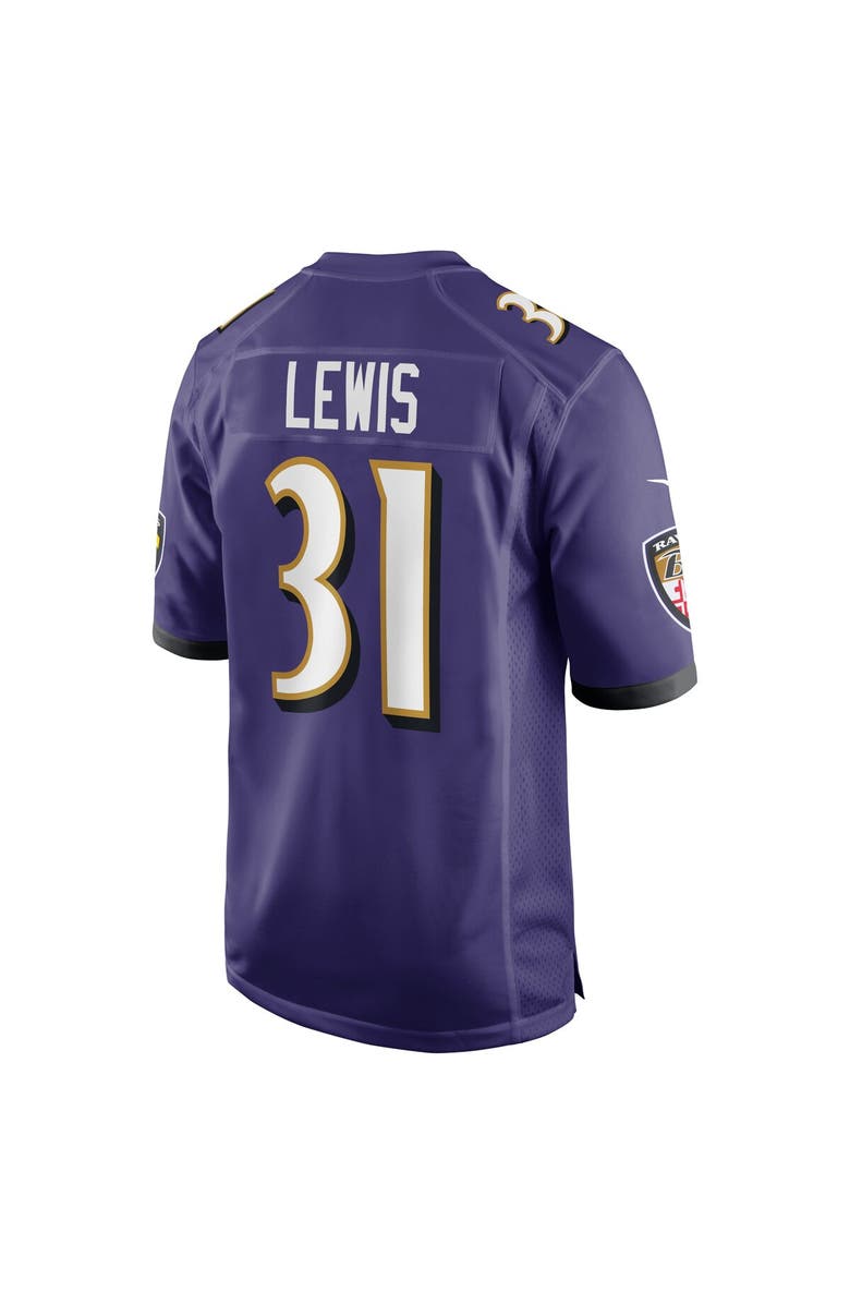 Nike Men's Nike Jamal Lewis Purple Baltimore Ravens Retired Player Game Jersey, Alternate, color, Purple