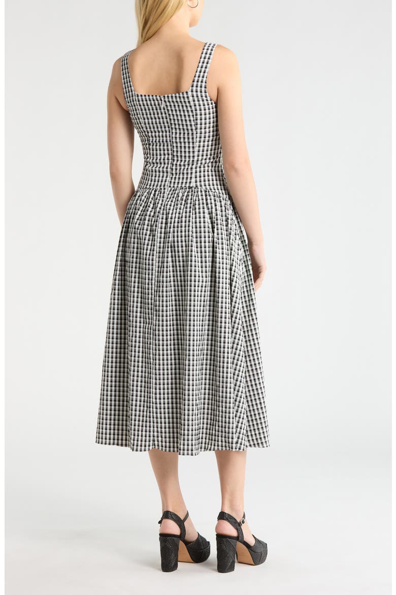Cara Gingham Dress, Alternate, color, BLACK GINGHAM