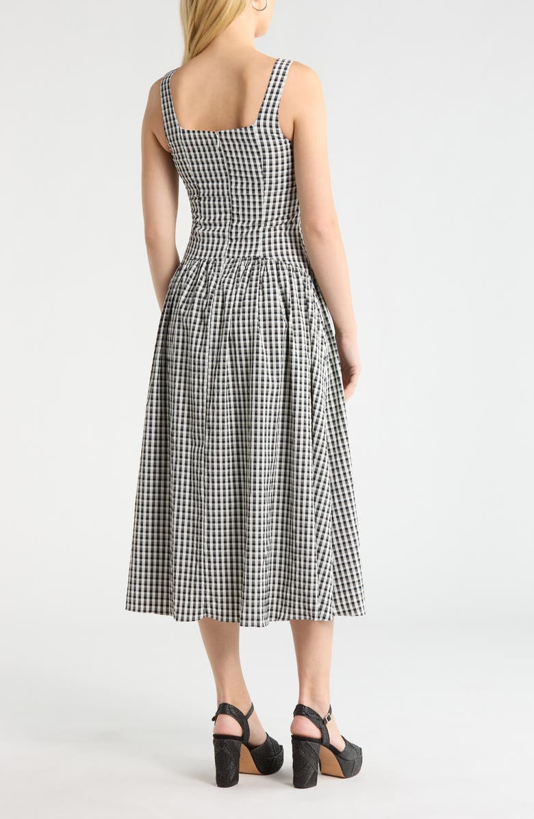 ASTR the Label Cara Gingham Dress, Alternate, color, Black Gingham