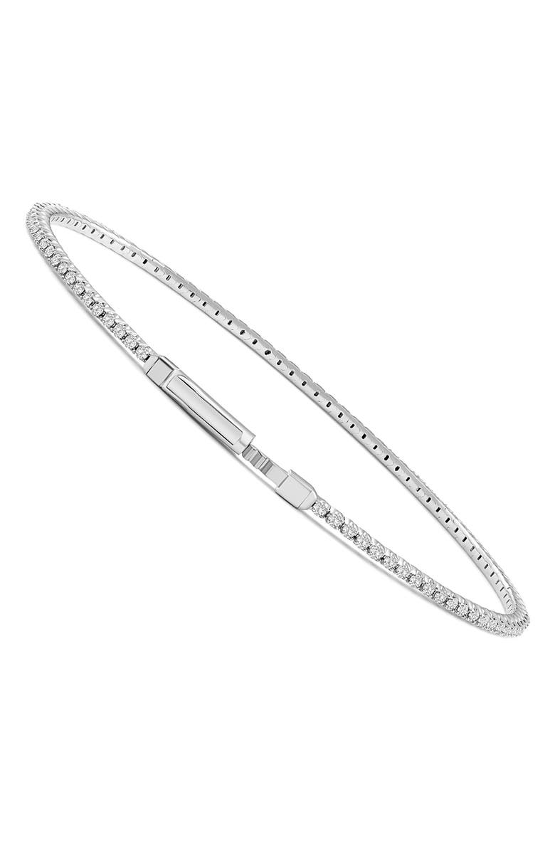 Bliss Diamond 1Ct Diamond Flexible Oval Bangle Women's Bracelet 14k Gold Lab Grown, Alternate, color, 14K Yellow Gold