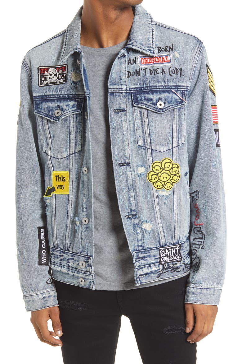 Denim Jacket, Main, color, GRAFFITI