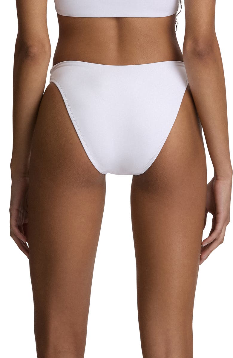 Polo Ralph Lauren High Cut Scoop Bikini Bottoms, Alternate, color, White