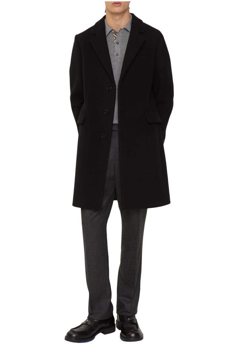 Wool Tailored Coat, Main, color, Black