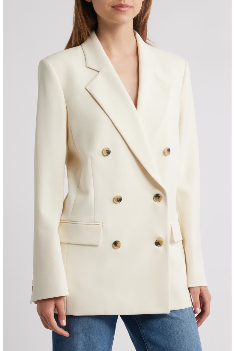 The Relaxed Everyday Double Breasted Blazer, Alternate, color, ECRU