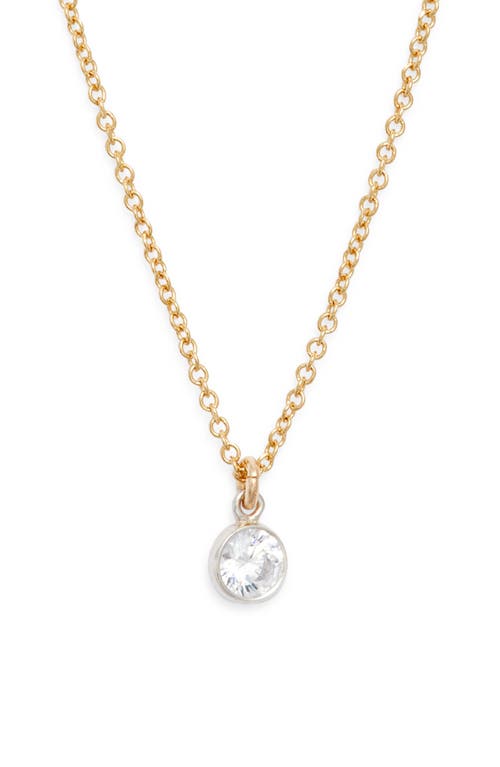 Set & Stones Kira Cubic Zirconia Pendant Necklace In Gold