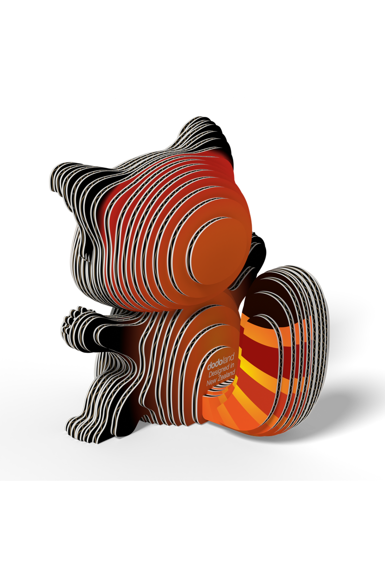 Red Panda 3D Puzzle, Alternate, color, No Color