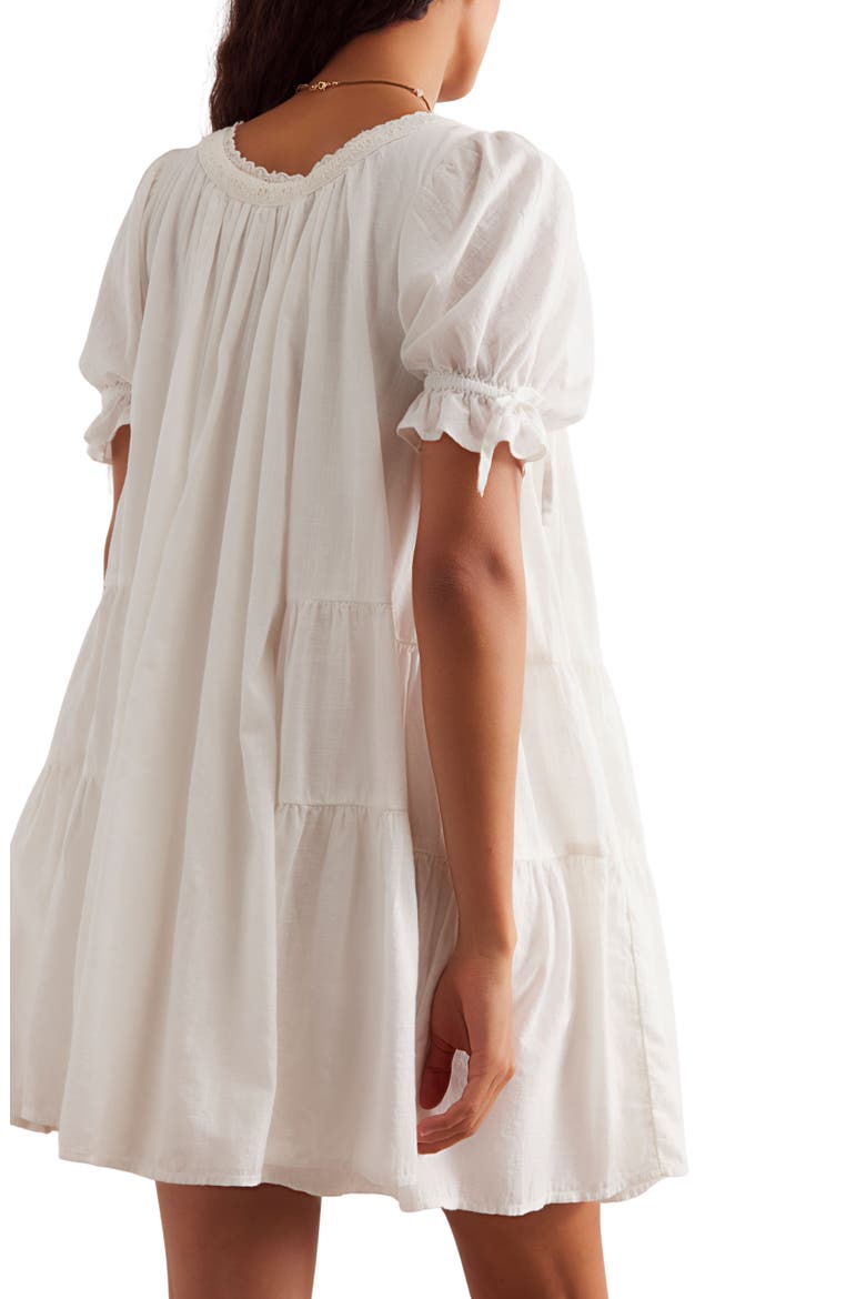 free people sandy shores babydoll mini dress in ivory Sandy Shores Cotton Babydoll Minidress (Women)