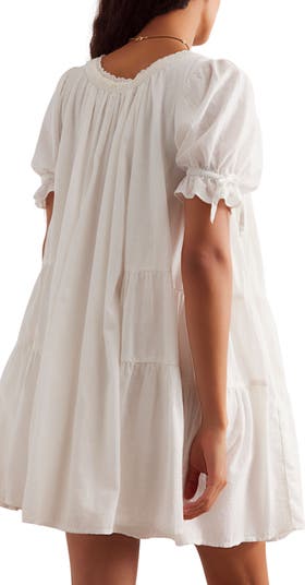 Sandy Shores Cotton Babydoll Minidress