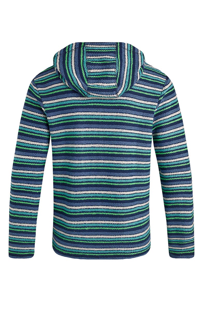 Weird Fish Payson Striped Macaroni Hoodie, Alternate, color, Ensign Blue