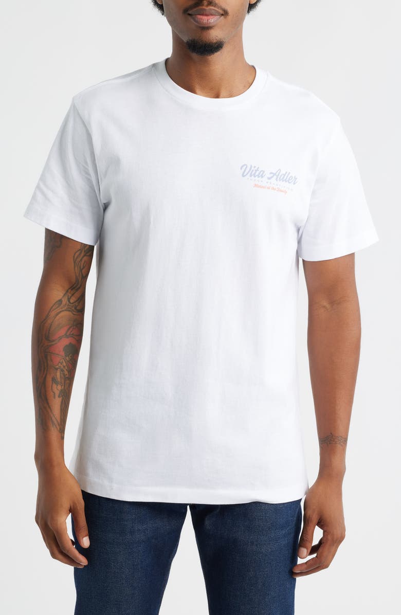 The Forecast Agency Vita Adler Cotton Graphic T-Shirt, Main, color, White