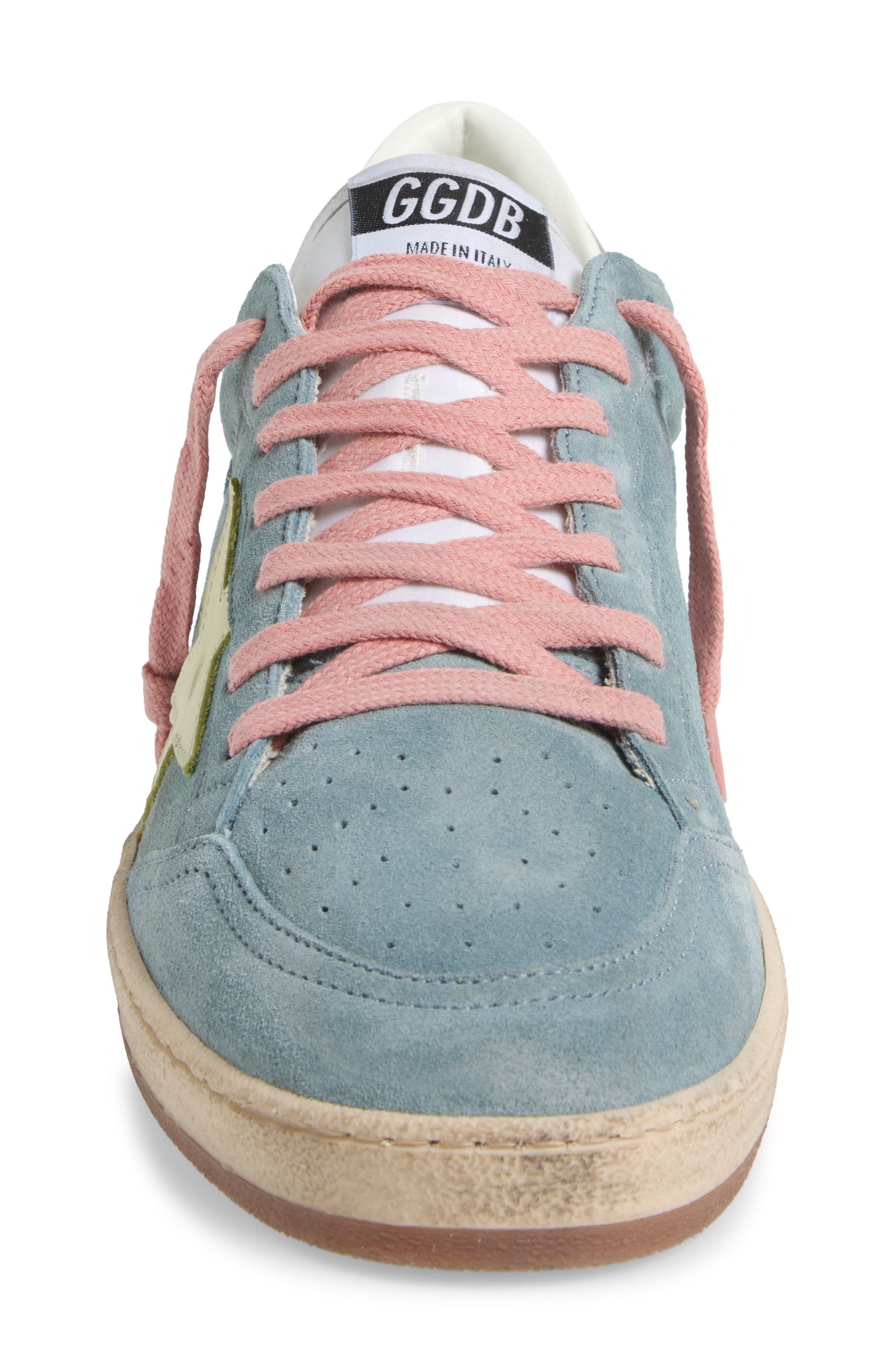Golden Goose Ball Star Low Top Sneaker, Alternate, color, Silver Blue/ Light Yellow