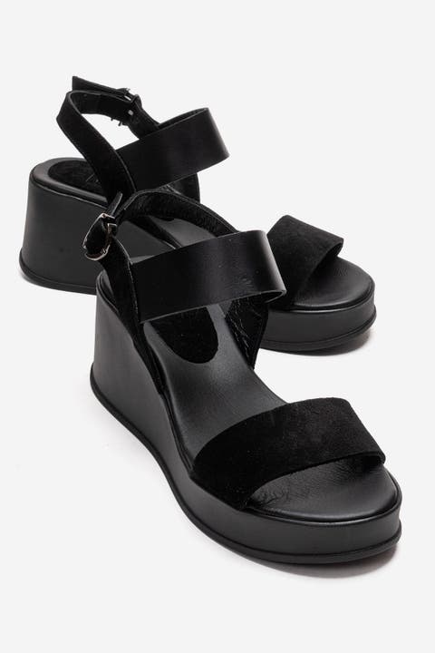 Lolanthe Leather Wedge Sandal