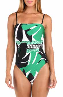 Sunshine 79 Monstera Bandeau One-Piece Swimsuit