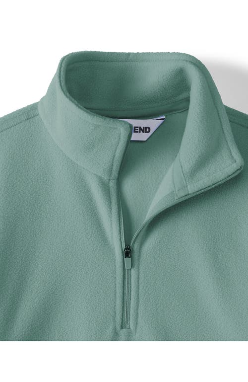 Lands' End Anyweather Fleece Quarter Zip Pullover In Green
