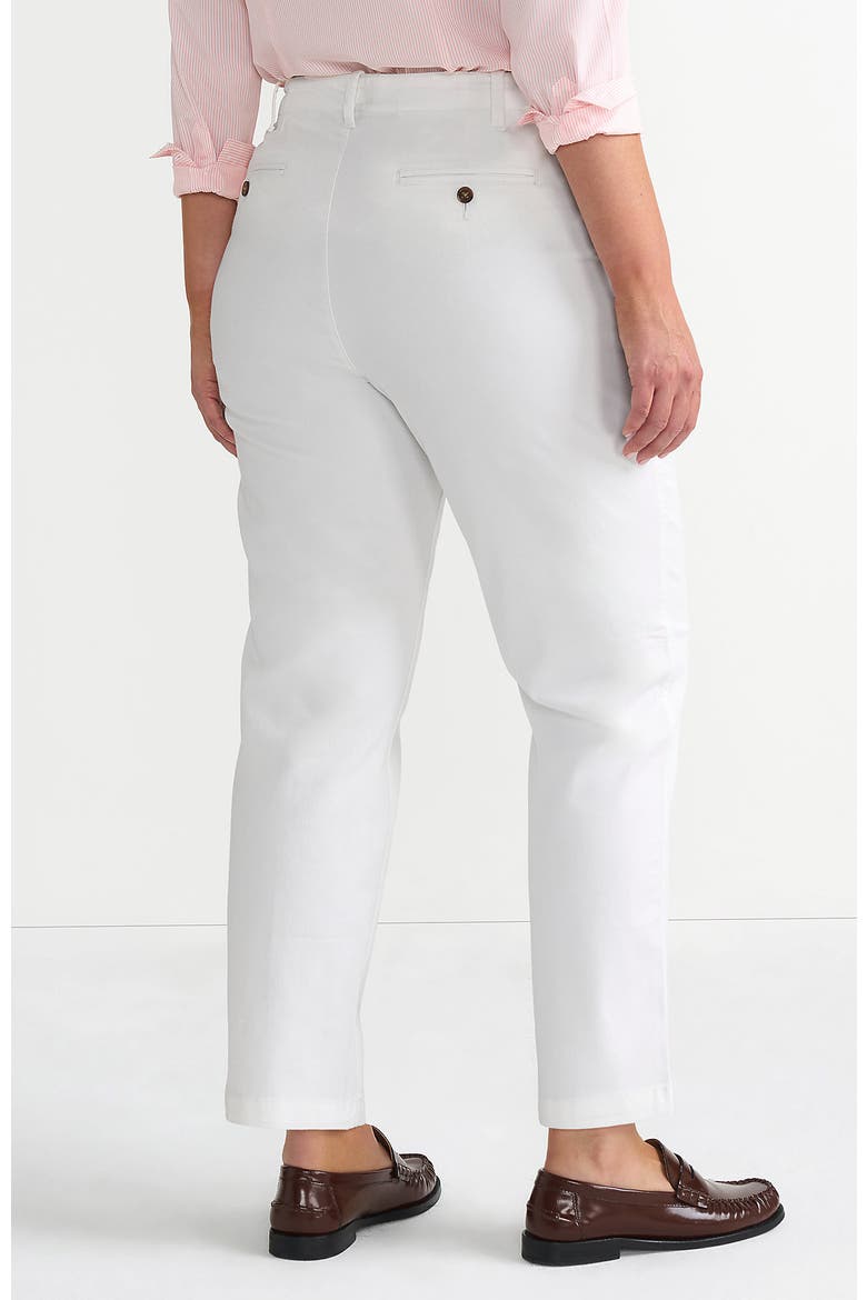 Mid Rise Classic Straight Leg Chino Ankle Pants, Alternate, color, White