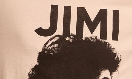 Lucky Brand Big Jimi Hendrix Graphic T-shirt In Khaki