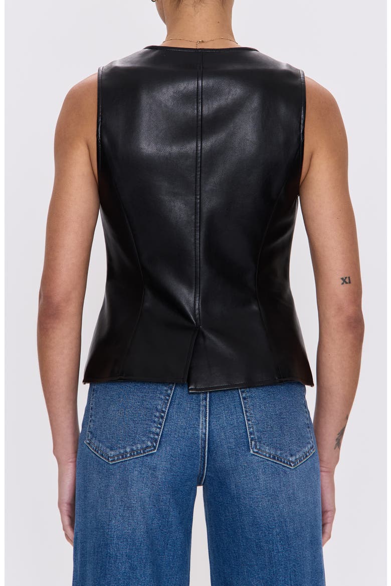 Danica Faux Leather Vest, Alternate, color, ONYX