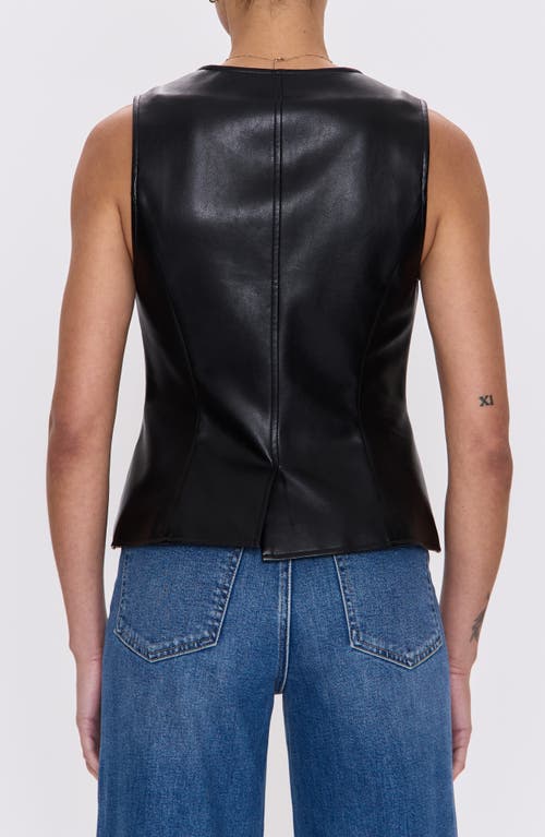 Pistola Danica Faux Leather Vest In Black