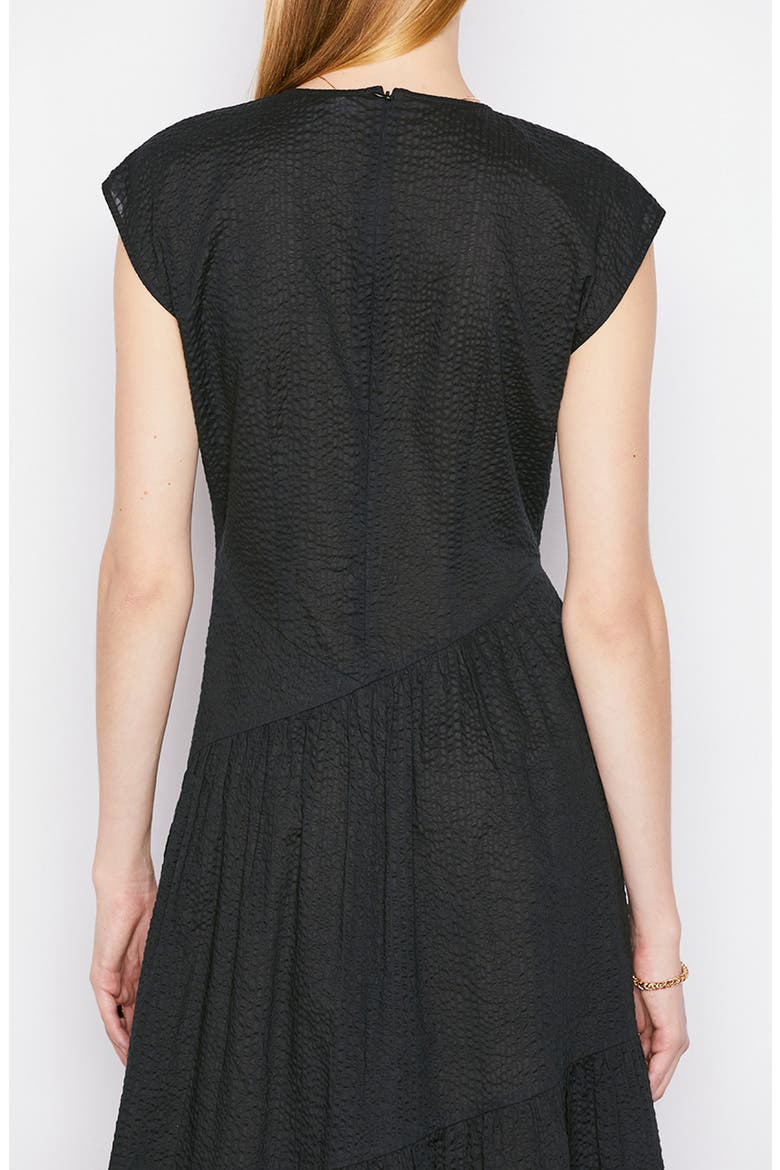 Gathered Seam Midi Dress, Alternate, color, NOIR